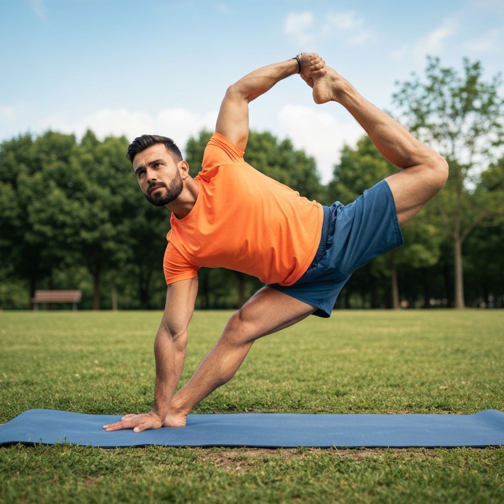 Man exercising outdoors
