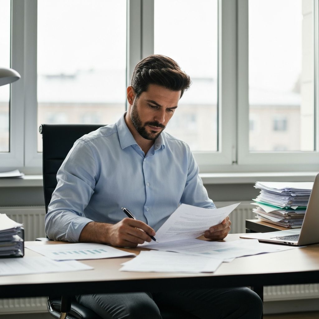 Man at office desk