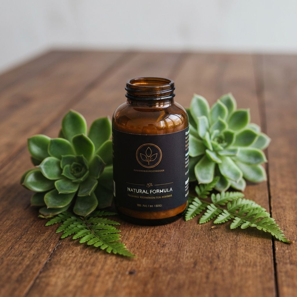 Natural supplement bottle